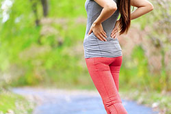 Women with lower back pain. 